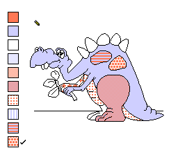 Color a Dinosaur (USA) In game screenshot